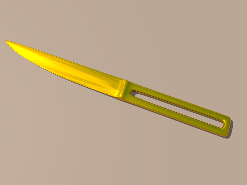 Golden Knife 3d model jpeg image