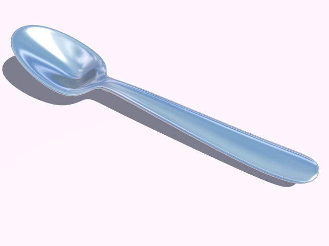 Chrome Spoon 3d model jpeg image