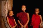 Red 616089.JPG Three young Buddhist monks
