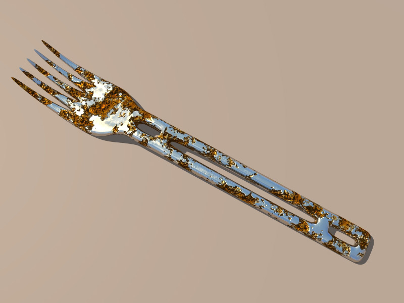 Rusted Fork 3d model jpeg image