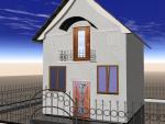 Small house 3d model jpeg image