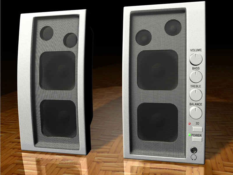 Speakers 3d model jpeg image