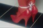 Red 616098.JPG Red shoes and white ribbon